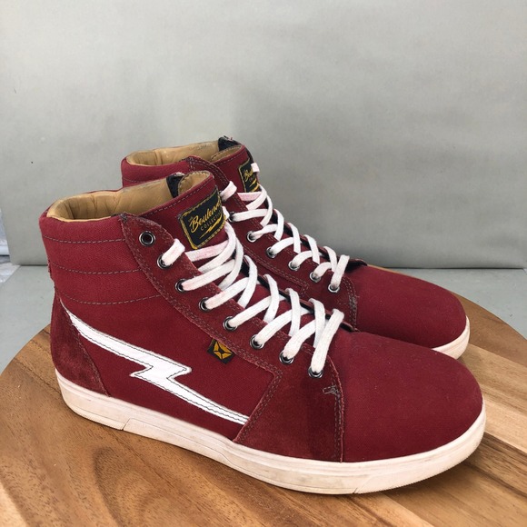 Cortech The Slayer Motorcycle Riding Shoes Maroon High Top Sneakers Mens US 11 - Picture 1 of 8